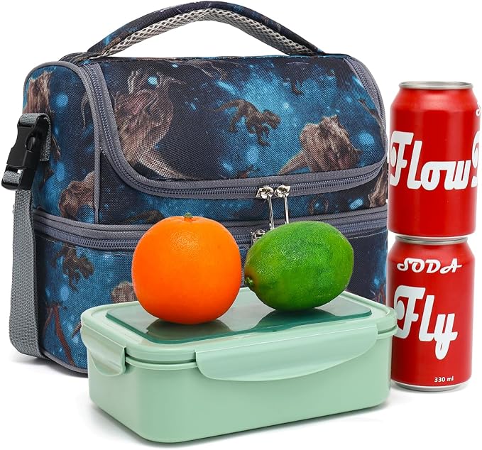 FlowFly Double Decker Cooler Insulated Lunch Bag Large Tote - Image 7