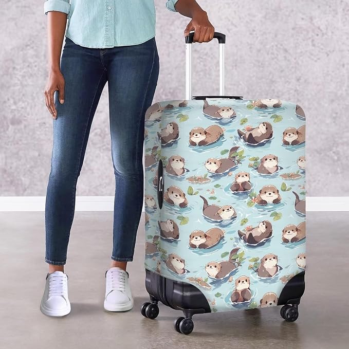 Otter Print Suitcase Cover Fit 30-32 Inch Travel Luggage Covers - Image 4