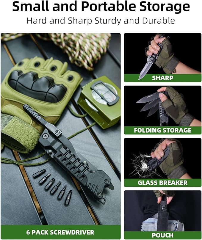 Multitool Knife 17 in 1Fire Starting Sticks, Bottle Opener, Saw Screwdrivers - Image 4