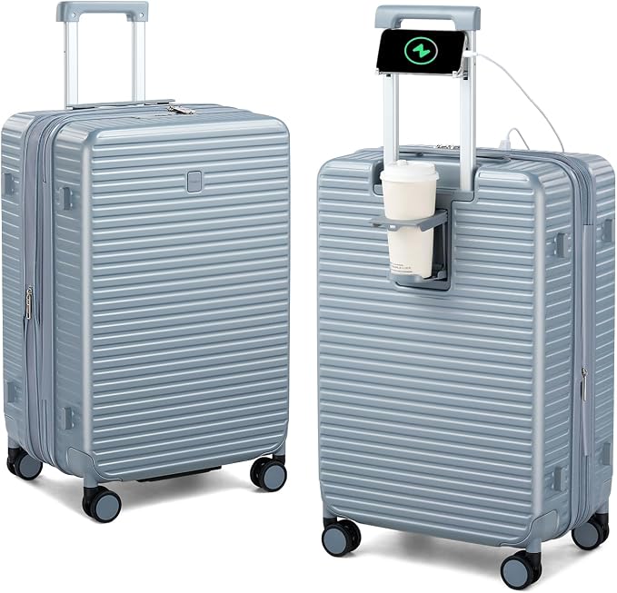 Hard Shell Suitcases 24 Inch Check in Luggage by HanTrip