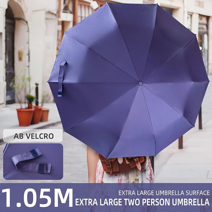 Folding Umbrella Anti-UV Compact Durable Folding Umbrella Auto Open Close - Image 4