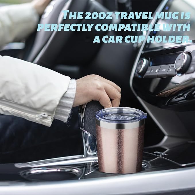 20oz Tumbler with Straw and Brush, Stainless Steel Vacuum Insulated tumbler - Image 4