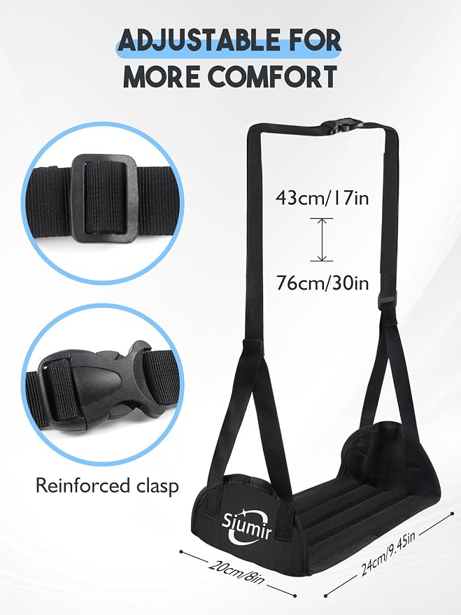 Airplane Foot Hammock, Upgraded Anti-Squeeze Foot Rest - Image 2