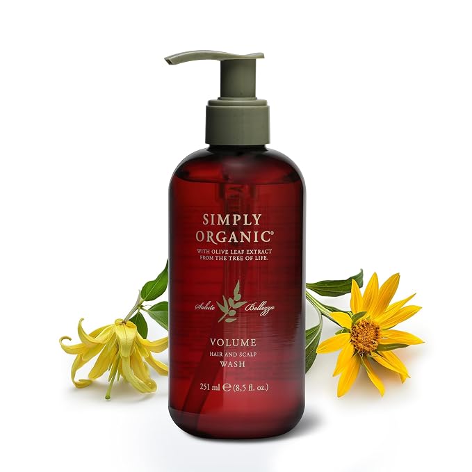 Thinning Hair Volumizing Shampoo Scalp Wash, Made in Italy, All Natural Cruelty by SIMPLYORGANIC
