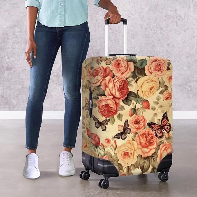 Pink Butterfly Suitcase Covers for Luggage Universal Fit 22-25 Inch Luggage - Image 4
