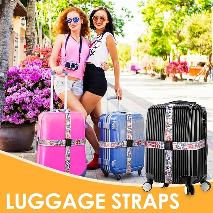 Adjustable Travel Luggage Strap Suitcase Belt Travel Bag Accessories 1.96 in W - Image 6