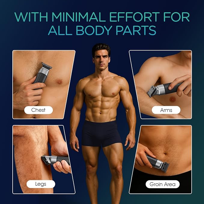 VOYOR Body Hair Trimmer for Men, Electric Razor, Versatile Groin & Body Trimmer - Image 5