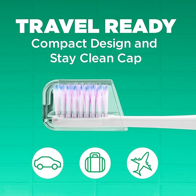 GUM Sonic Powered Toothbrush, Tapered Bristles Clean Below The Gumline - Image 4