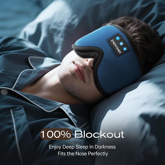 3D Sleep Mask with Bluetooth Headphones, Sleeping Headphones - Image 3