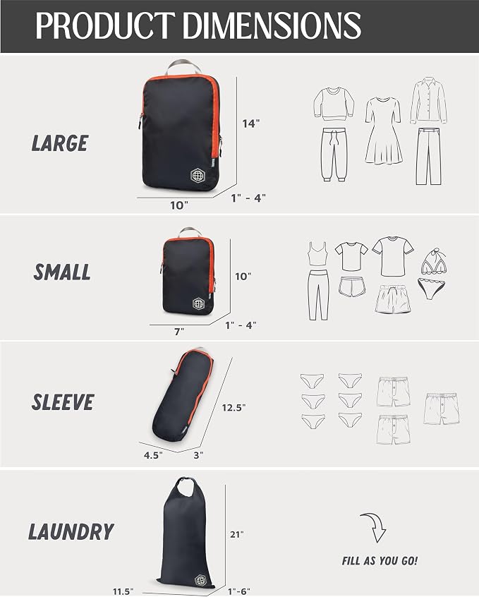 Compression Packing Cubes Set for Travel - Image 5