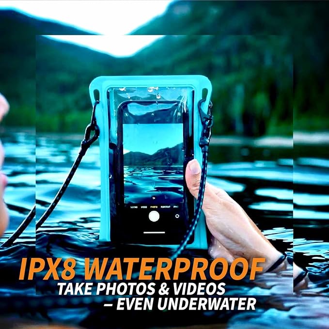 Waterproof Phone Pouch w/Long Lanyard | IPX8 Adventure Grade Cellphone Dry Bag - Image 4