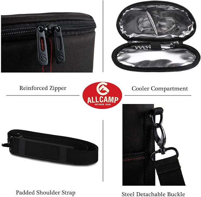 ALLCAMP 2 Bottle Wine Tote Carrier - Image 3