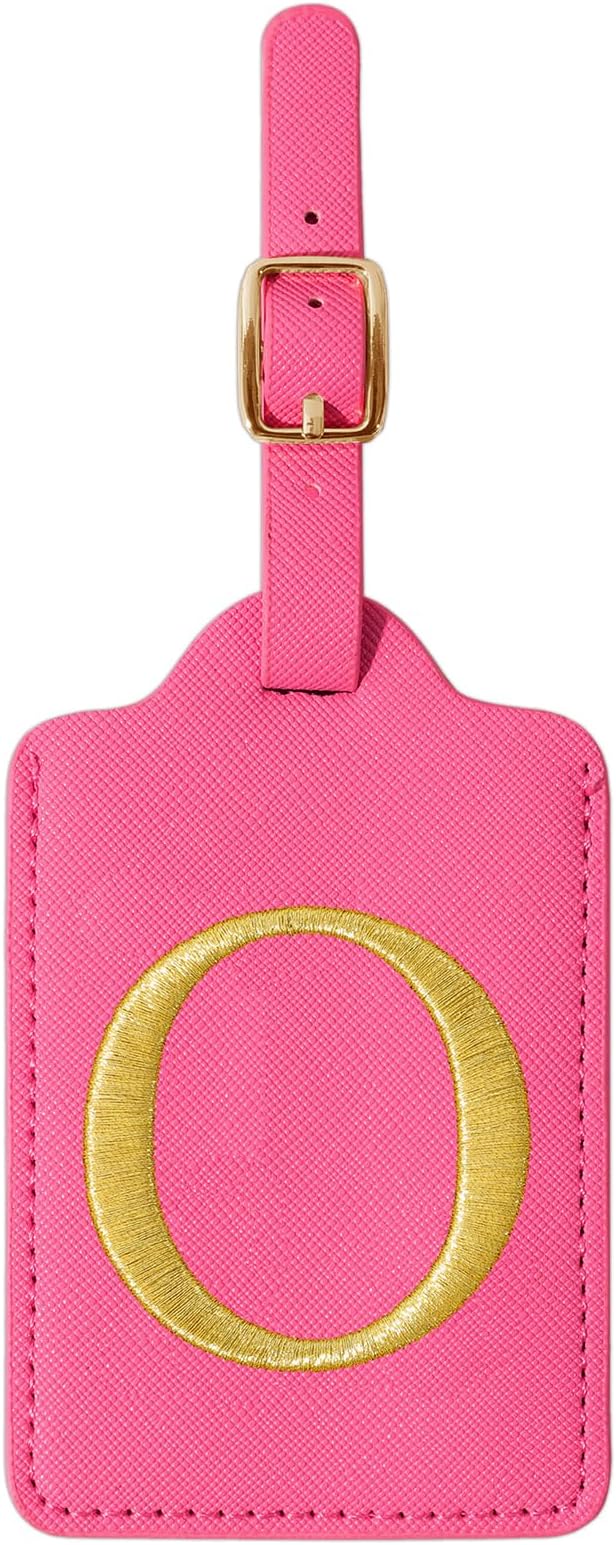 Personalized Initial Rose Red Leather Cute Luggage Tags - Image 9