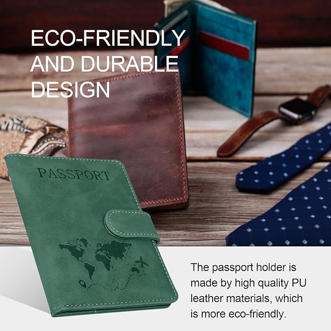 Passport Holders, RFID Blocking Credit Card Holder, PU Leather Passport Holders - Image 5