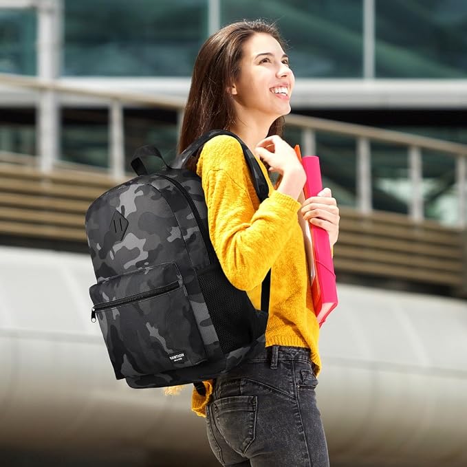 17 Inch School Backpack, Classic Bookbag Men and Teen Boy Schoolbag - Image 2
