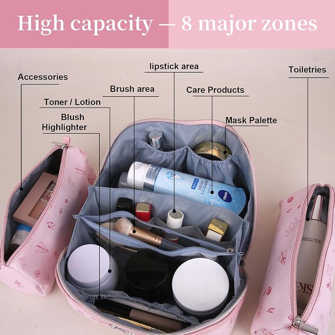 BOYATU Travel Makeup Bag Cosmetic Bags - Image 3