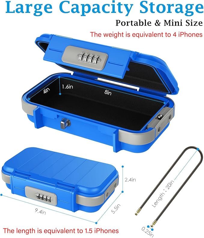 AMIR Portable Safe Box, Combination Security Case LockBox - Image 3
