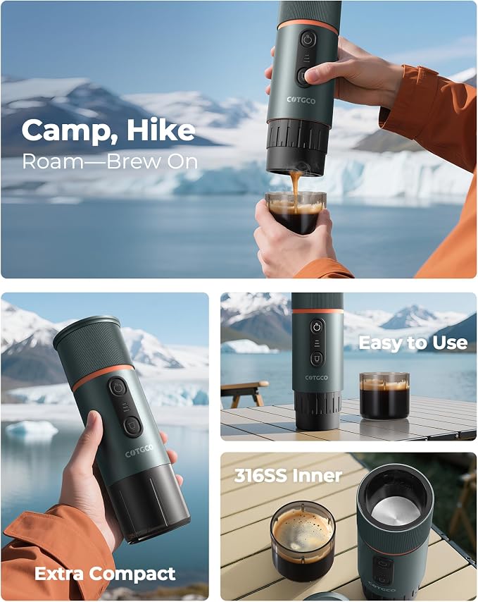 Portable Espresso Maker 20 Bar Self‑Heating & Auto-off | 13500 mAh Battery - Image 7