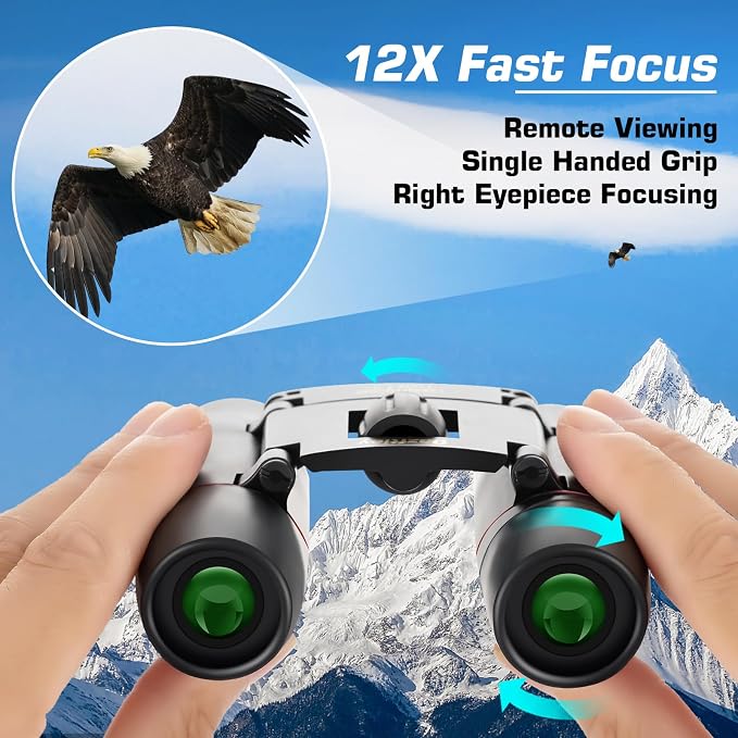 12x25 Small Compact Binoculars for Adults & Kids - Image 3