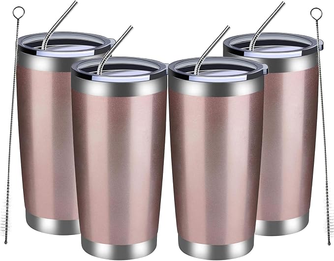 MEWAY 20oz Tumbler 4 Pack Double Wall Vacuum Insulated Travel Mug Bulk by MEWAY
