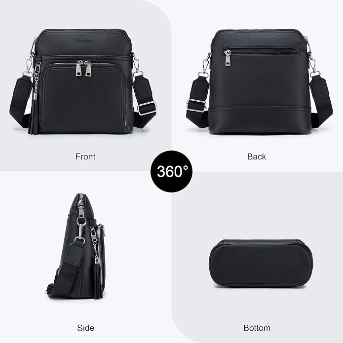 Crossbody Purse for Women, Lightweight Medium Crossbody Bag Soft Leather - Image 7