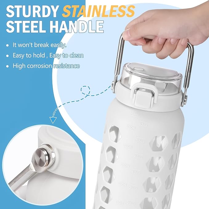 MUKOKO 64oz Glass Water Bottles - Image 2