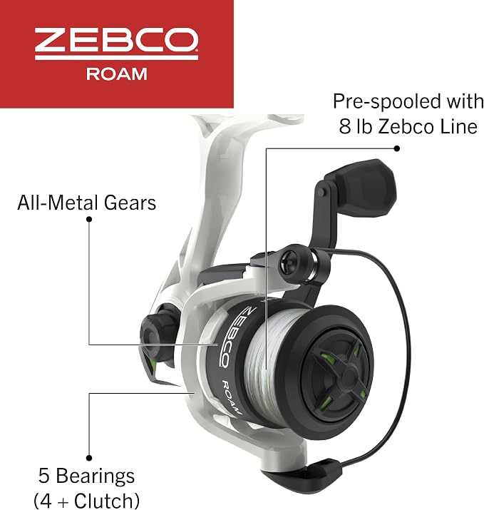 Zebco Roam Telescopic Fishing Rod and Spinning or Spincast Fishing Reel Combo - Image 5