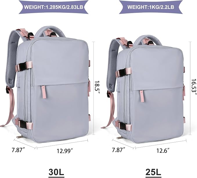 coowoz Large Travel Backpack For Women Men, Carry On Backpack Flight Approved - Image 3