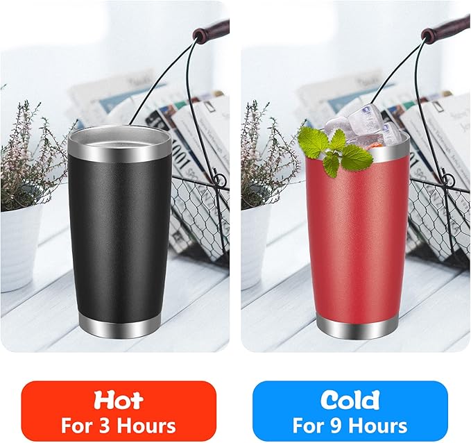VEGOND 20oz Tumbler with Lid and Straw Stainless Steel Tumbler Cup Bulk Vacuum - Image 5