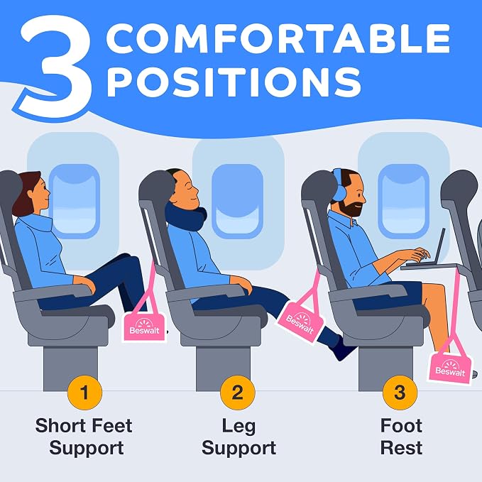 Portable Airplane Foot Hammock for Plane Travel - Image 2