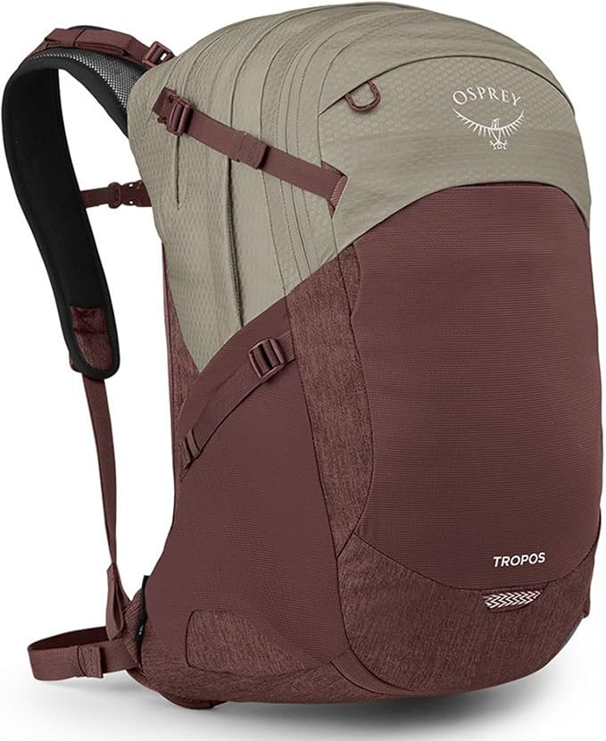 Osprey Tropos Laptop Backpack, Sawdust Tan/Raisin Red - Image 2