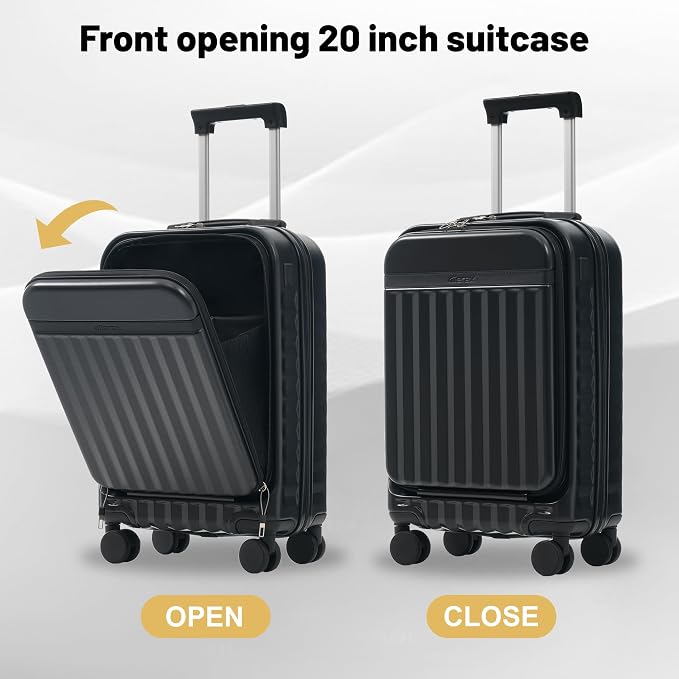 Merax Luggage Sets Front Opening, 2 Piece Hardshell Suitcase - Image 6