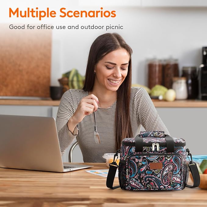 Lifewit Medium Lunch Bag Insulated Lunch Box Soft Cooler Cooling Tote - Image 6
