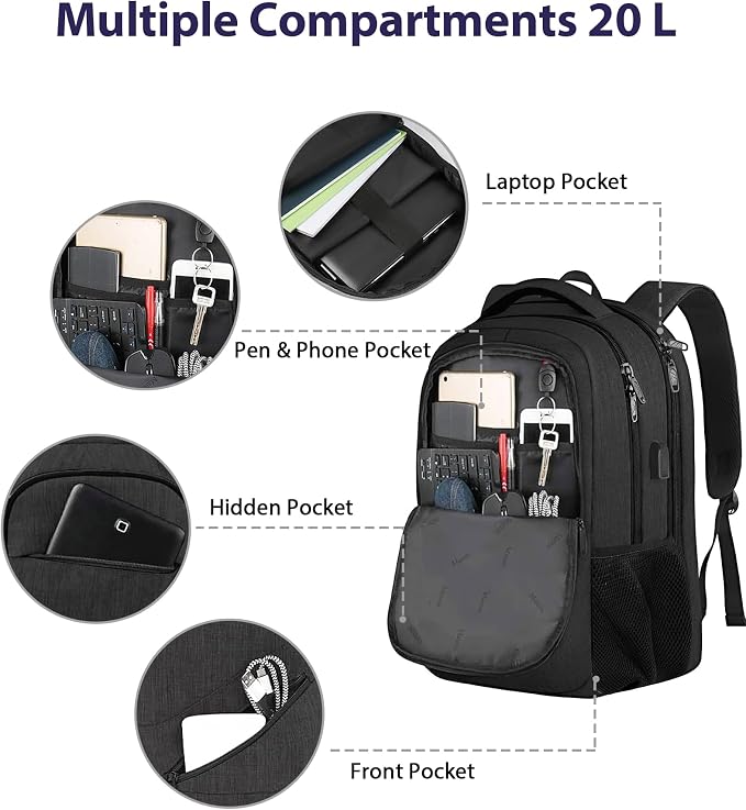 MATEIN 15.6 Inch College Backpack, 20 L Airline Approved Laptop Computer - Image 8