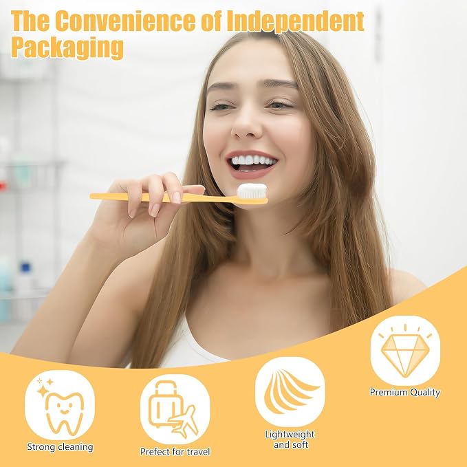 NICEMOVIC 30 Pack Disposable Toothbrushes Bulk - Image 5
