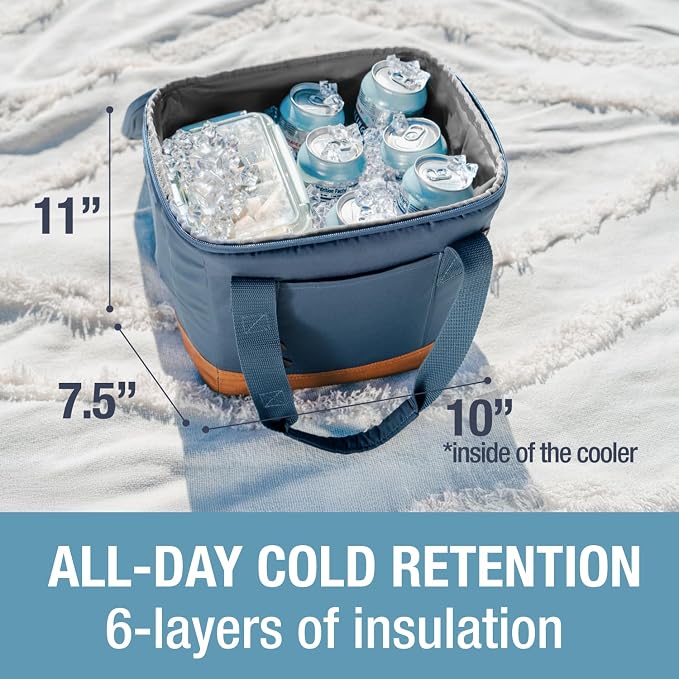 CleverMade Collapsible Insulated Cooler Bag – Leakproof Soft Folding Cooler - Image 3