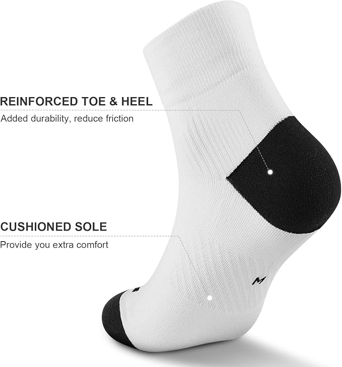 PAPLUS Ankle Compression Socks for Women 6 Pairs, Running Athletic Socks - Image 5