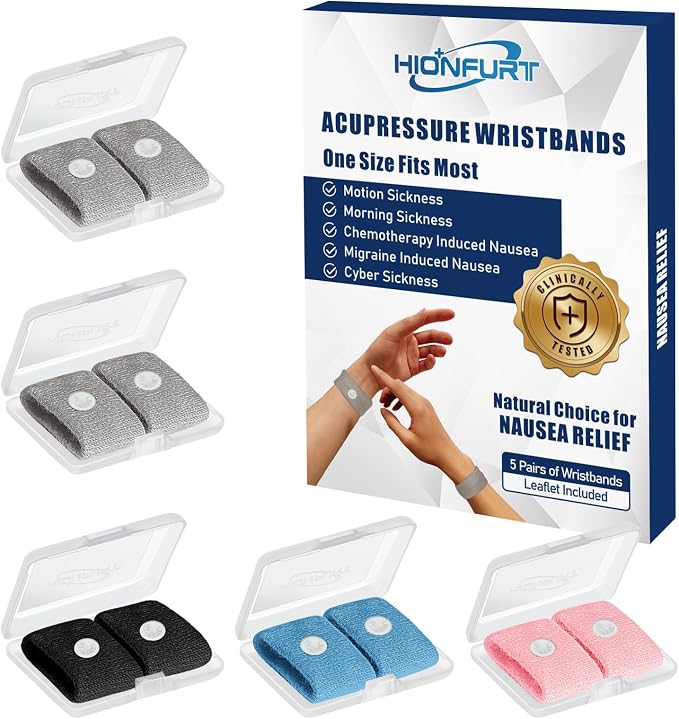 Motion Sickness Bands Anti Nausea Wristband by HIONFURT