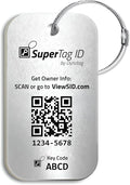 Dynotag® Sentry Series Solid Metal Web Enabled Smart Luggage Tag ID + Steel Loop by DynotagInc