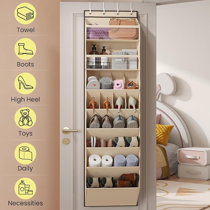 Over the Door Shoe Organizer for Closet, Shoes Rack - Image 2