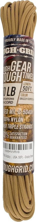 TOUGH-GRID 750 Paracord Rope Nylon Parachute Cord, Made in USA Survival Kit - Image 4