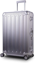 TRAVELKING All Aluminum Luggage Zipperless Hard Shell Suitcase by TRAVELKING