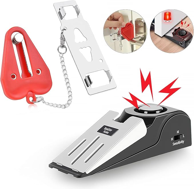 MBBEST Portable Door Lock & Door Stop Alarm, Dual Protection Security Devices by MBBEST