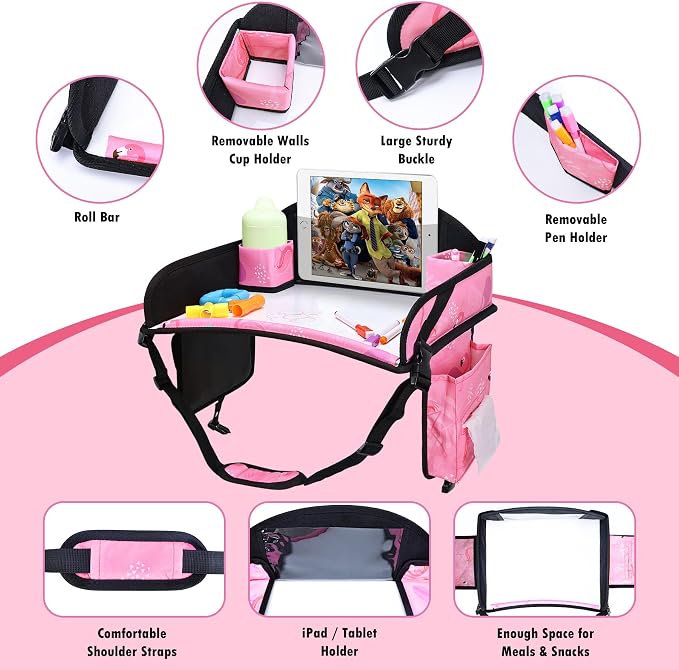 2PCS Kids Travel Tray, Car Seat Tray - Image 4