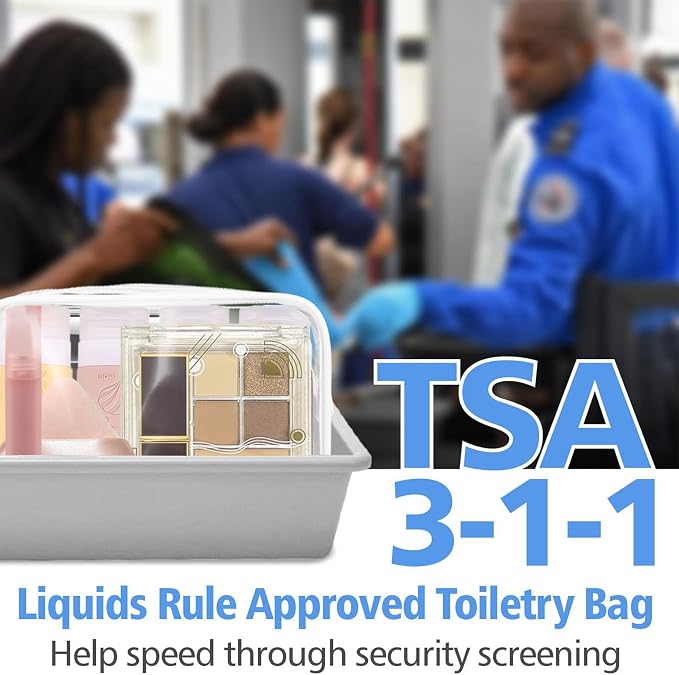 12 Pieces Clear Makeup Bags Bulk, TSA Approved Toiletry Bag - Image 3