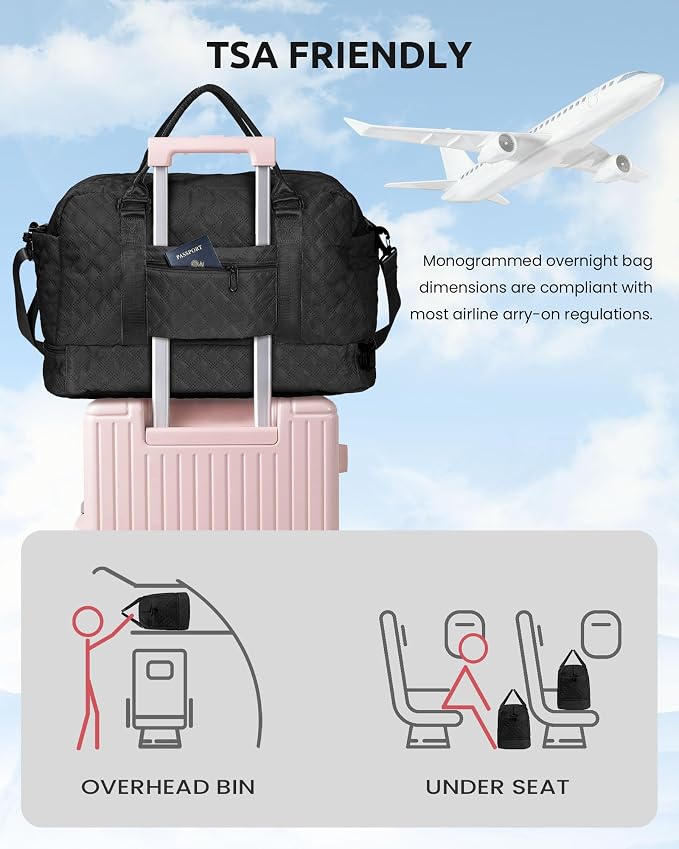 Gifts for Teen-Girls-Initial Duffle Bag - Image 4