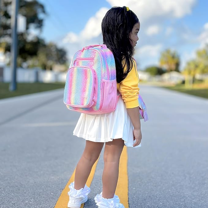 mibasies Toddler Backpack for Girls 2-4: Glitter Kids Backpacks for Girls - Image 5