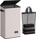 SOLEDI Laundry Hamper with Lid 100L Large & Tall Collapsible Laundry Basket by SOLEDI