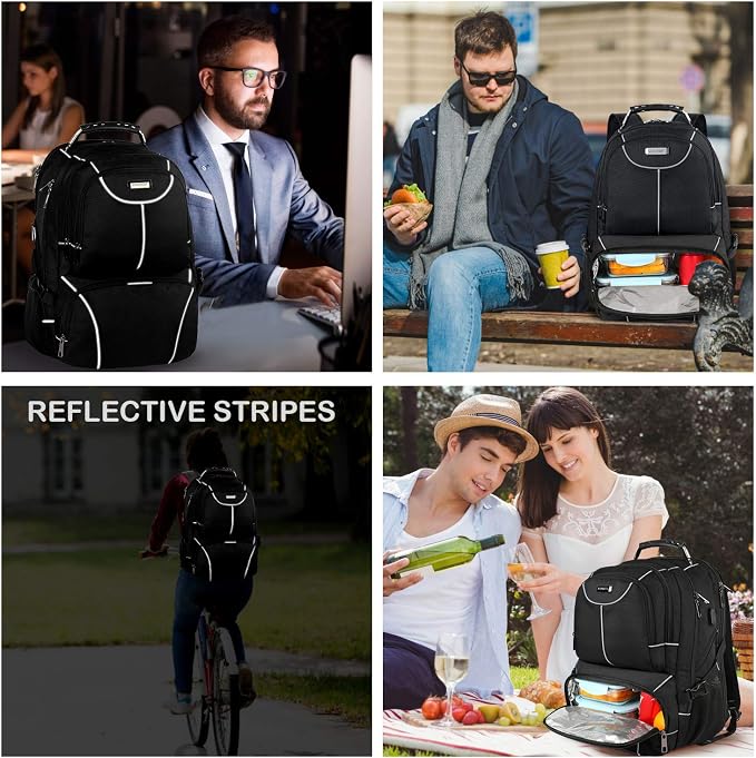 VECKUSON Lunch Bag Backpack, Insulated Cooler Lunch Box Backpack, Extra Large - Image 7