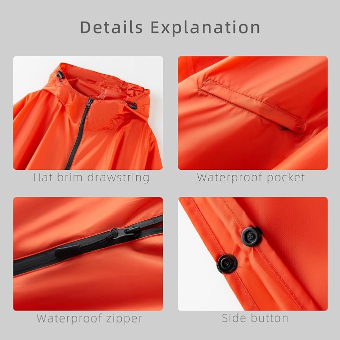 Cloak raincoat Unisex poncho Adult hooded men and women - Image 4